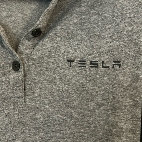 Tesla Super Soft Cotton Light Grey Polo Shirt - Picture 3 of 6